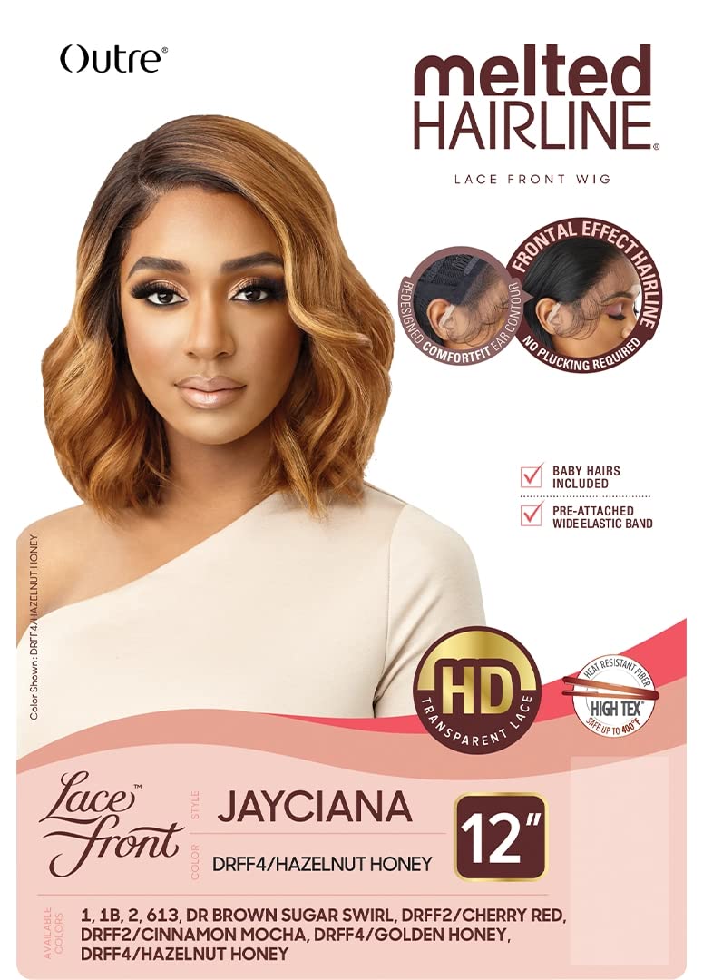 Outre Synthetic Melted Hairline HD Lace Front Wig - JAYCIANA (Color:1 Jet Black)