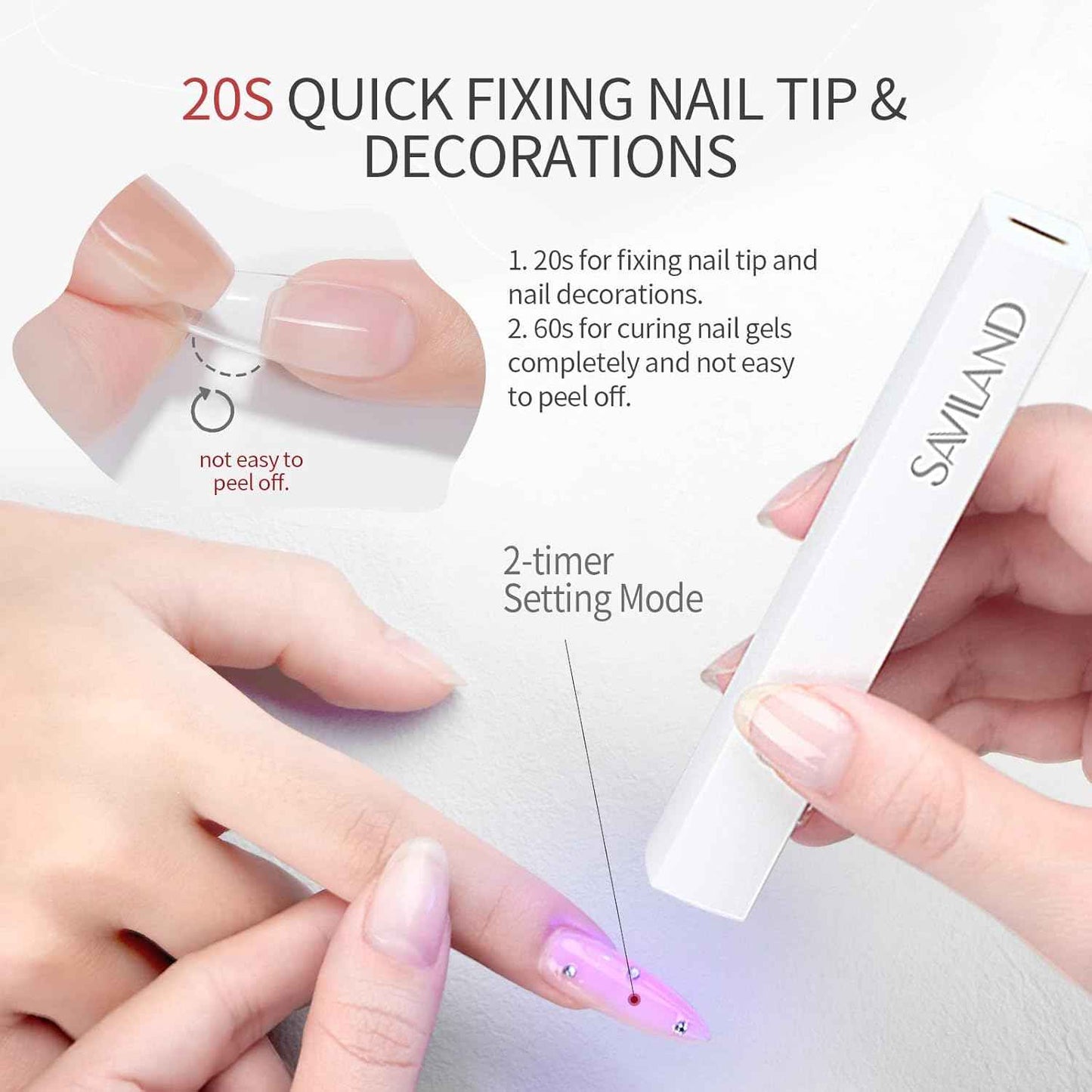 Acrylic Nail Kit with UV Light - Complete Saviland Nail Art Set for Salon Quality