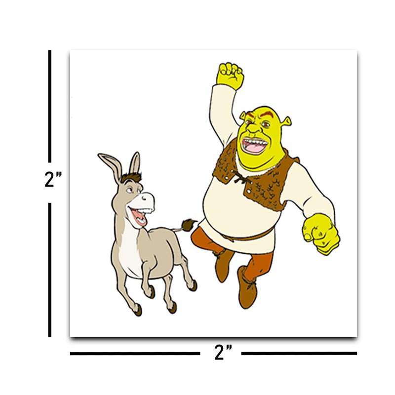 Shrek Temporary Tattoos Bundle - 72 Individual 2" x 2" Kids Party Favors | Fun Shrek Party Supplies