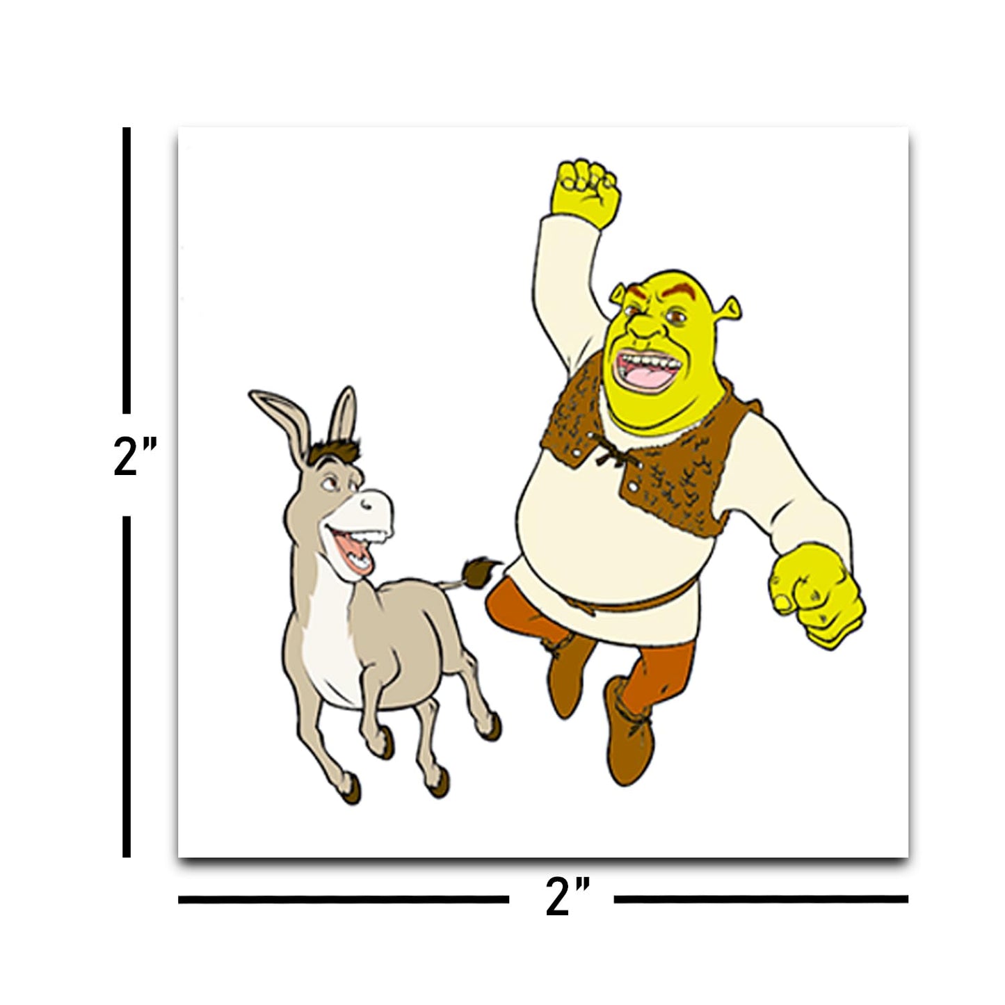 Shrek Temporary Tattoos Bundle - 72 Individual 2" x 2" Kids Party Favors | Fun Shrek Party Supplies