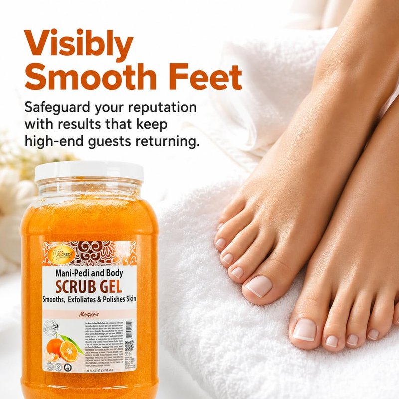SPA REDI Professional Foot Treatment | Holistic Exfoliating Pedicure Solution for True Skin Rebirth | Visibly Smooth, Deeply Hydrated Feet & Elevated Client Satisfaction (Gallon)