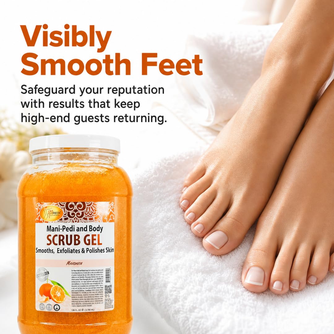 SPA REDI Professional Foot Treatment | Holistic Exfoliating Pedicure Solution for True Skin Rebirth | Visibly Smooth, Deeply Hydrated Feet & Elevated Client Satisfaction (Gallon)