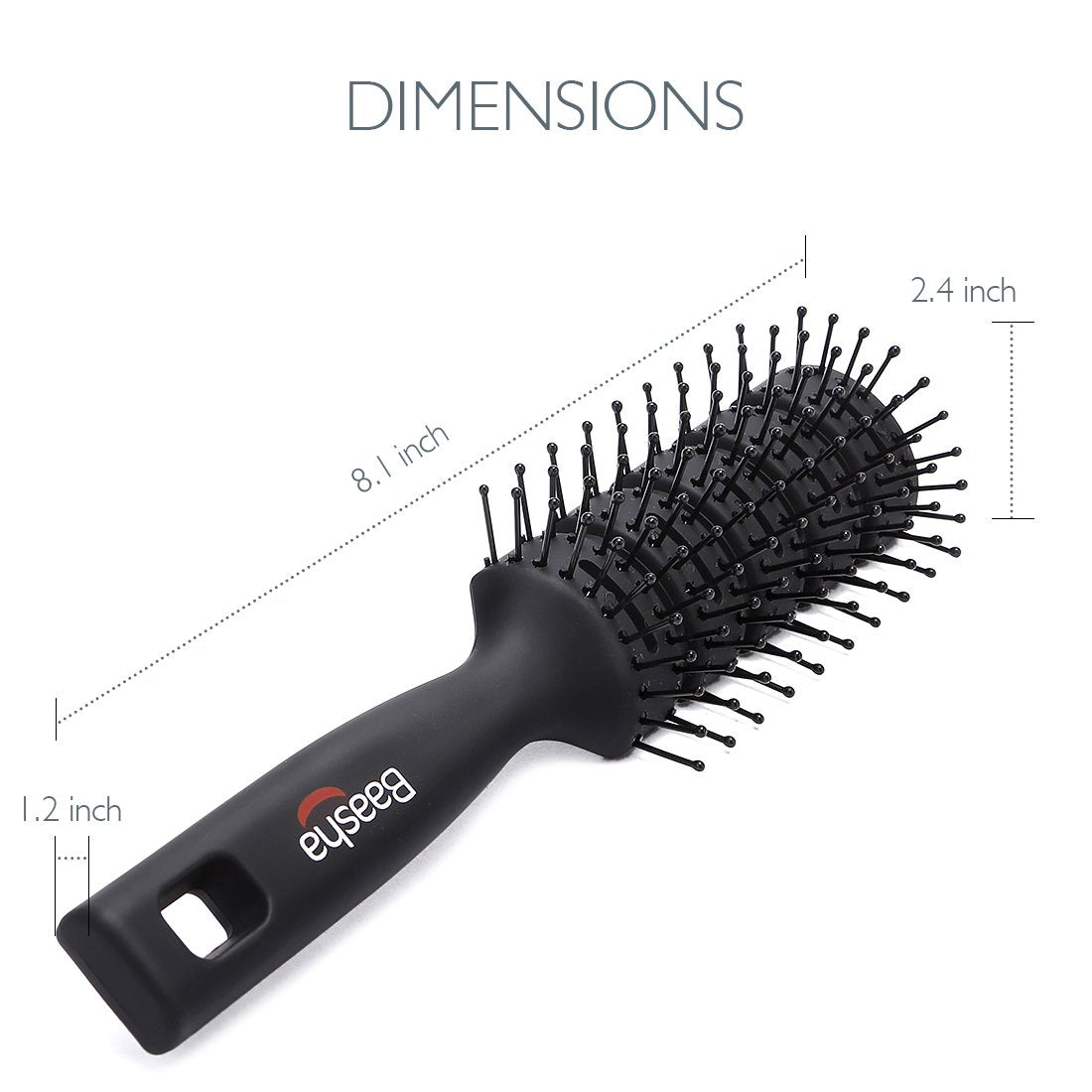 Baasha Boar Bristle Round Hair Brush with 1.8" Barrel for Medium to Long Hair, Blow Drying and Volumizing for Shiny, Healthy Hair