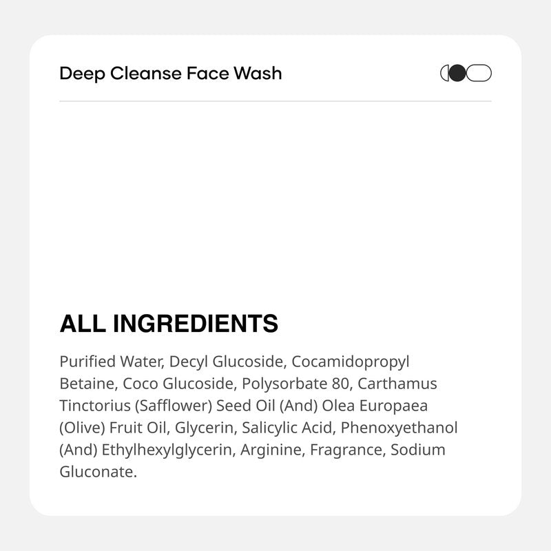 Cureskin Deep Cleanse Salicylic Acid Face Wash for Oily Skin | Salicylic Acid Foaming Face Wash for Men and Women, 3.38 fl oz (Pack of 1)