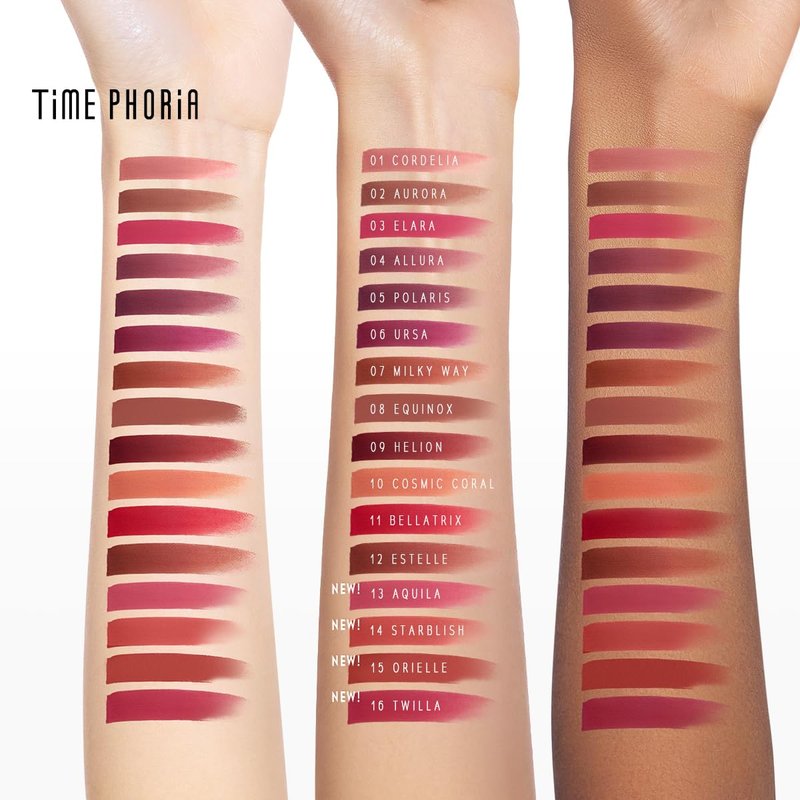 TIMEPHORIA Nebula Velvet Lip Cream, Deep Berry Red Velvet Matte Finish Lip Stain Tint, Lightweight Cream Texture, Blurs Lip Lines, High Pigment Transferproof Long-Lasting Liquid Lipstick 09 Helion