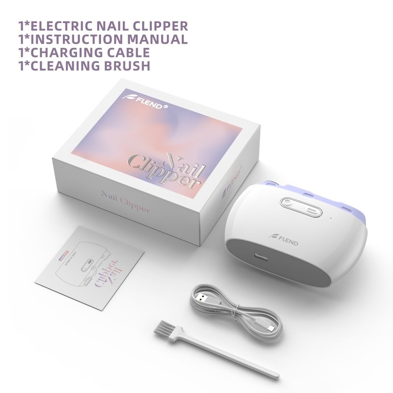 Electric Nail Clipper, Electric Nail Trimmer Suitable for Children, Adults, and Elderly, Automatic Nail Clipper with 2 Adjustable Speeds, Nail Clippers with LED Light and Chip Storage Box