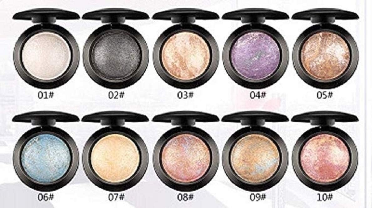 Baked Shimmer Metallic Eyeshadow Palette - 10 Long-Lasting Colors for Stunning Makeup Looks