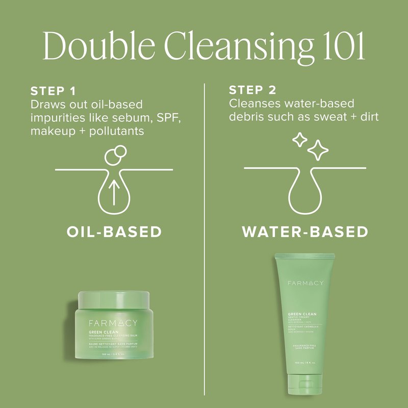 Farmacy Sensitive Skin Makeup Remover Cleansing Balm - Green Clean Waterproof Makeup Remover Balm + Oil Cleanser for Face - Melts Make Up + SPF - Hydrates + Softens Skin - Fragrance-Free (30ml)