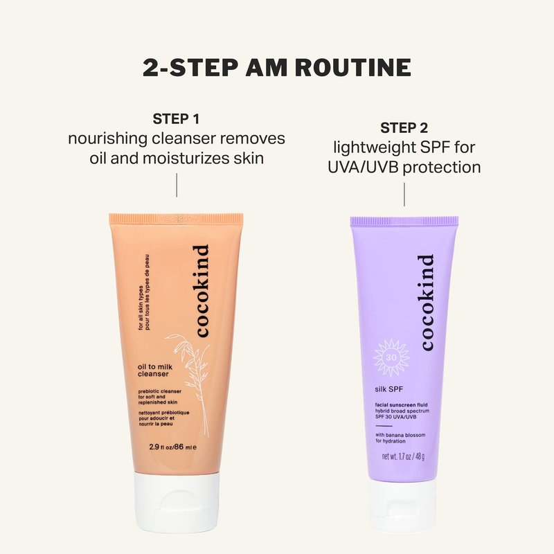 Cocokind Silk SPF Sunscreen, Lightweight Sunscreen for UVA and UVB Protection, Broad Spectrum SPF 30, Sensitive Skin Friendly with Zinc Oxide, Non-Greasy, 1.7 oz