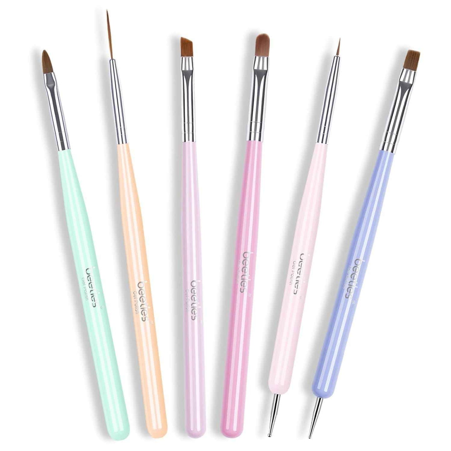 Beetles Nail Art Brush Set - Gel Polish Painting Tools & Dotting Pens for Creative Nail Designs