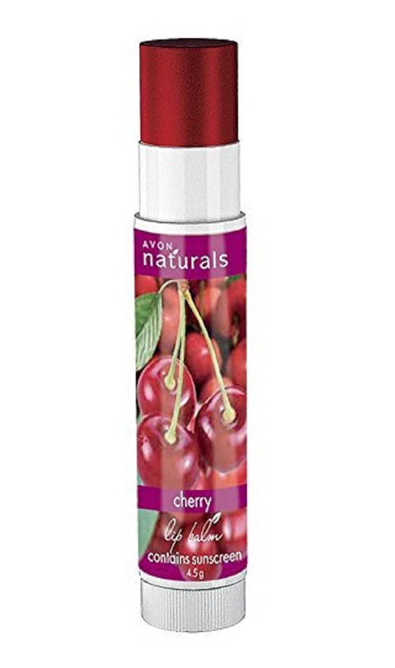 Naturals Lip Balm - Cherry Flavor | Moisturizing Formula, Pack of 3