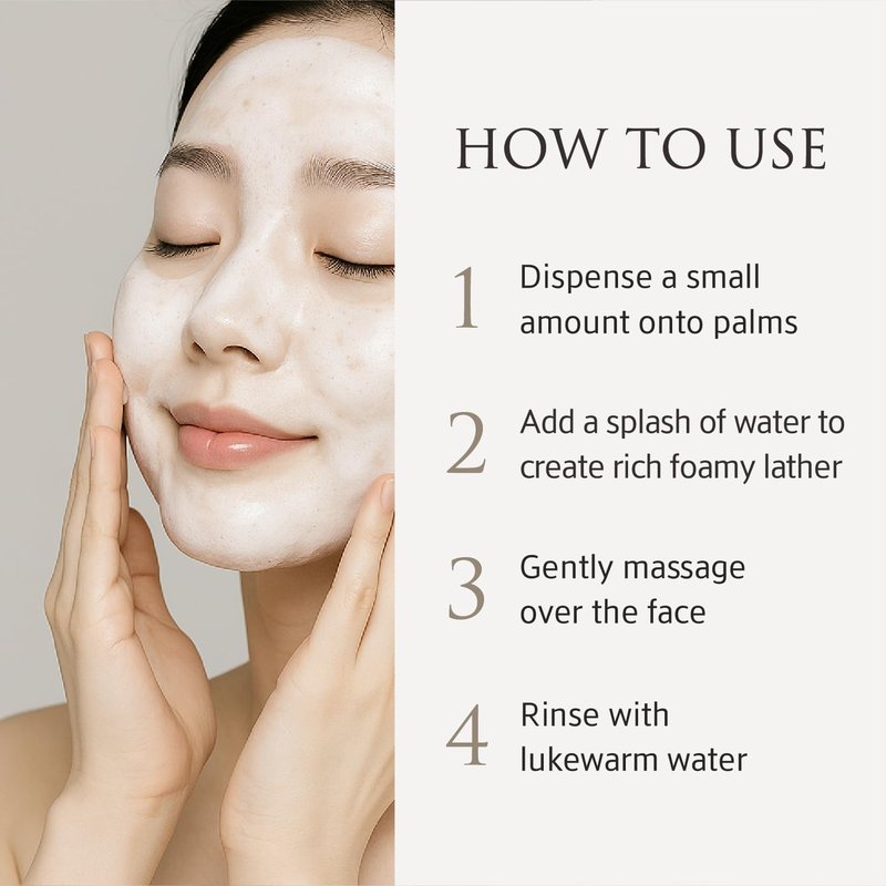 YUNJAC Whole Plant Effect Foam Cleanser (4.23 oz) - Gentle Creamy Matcha Foam Cleanser. Gently Removes and Cleanses. Hydrate and Soothe Skin.