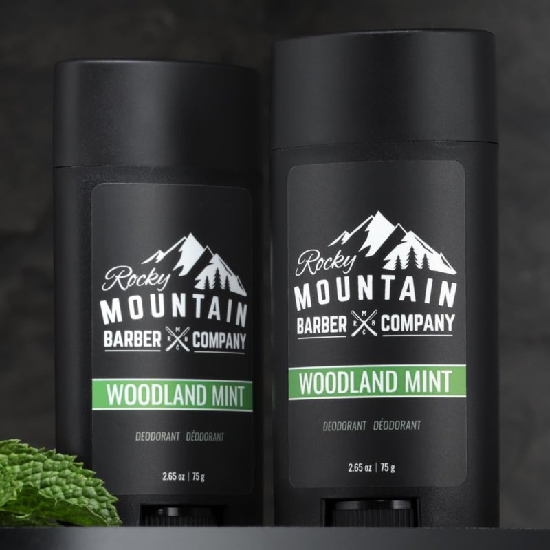 Natural Deodorant for Men - Aluminum-Free, Plant-Based Formula with Peppermint Oil | Woodland Mint Scent, 2.65 oz Each