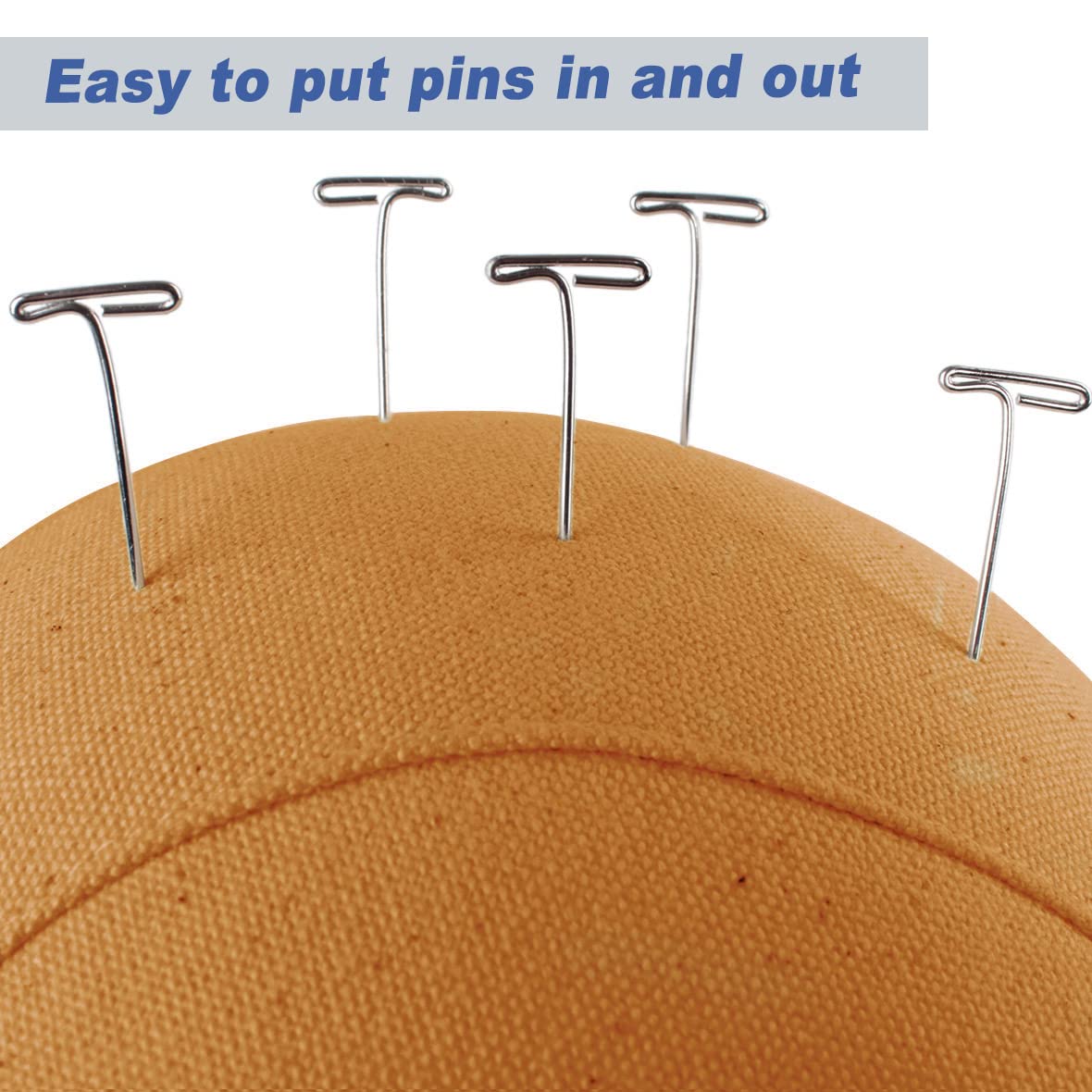 Canvas Block Head for Wigs Styling & Display - 21"-24" Brown Mannequin Wig Head with Stand, T-Pins & Hair Clips