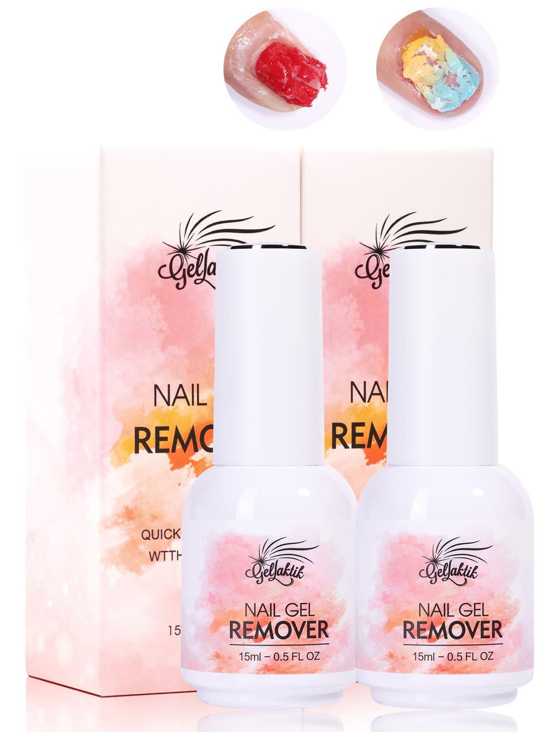 Gel Polish Remover Kit - 3 x 18ml with Cuticle Oil & Liquid Latex Tape, Fast 3-5 Min Removal