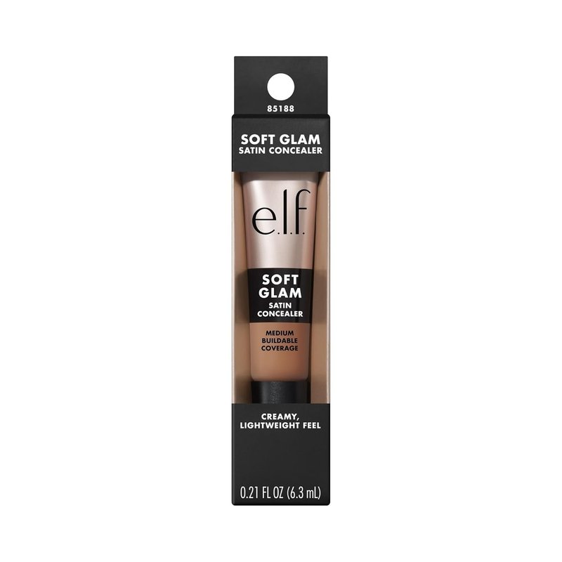 e.l.f. Soft Glam Satin Concealer - Medium Coverage for Blemishes & Under-Eye | Crease-Resistant, Vegan, 31 Medium Neutral