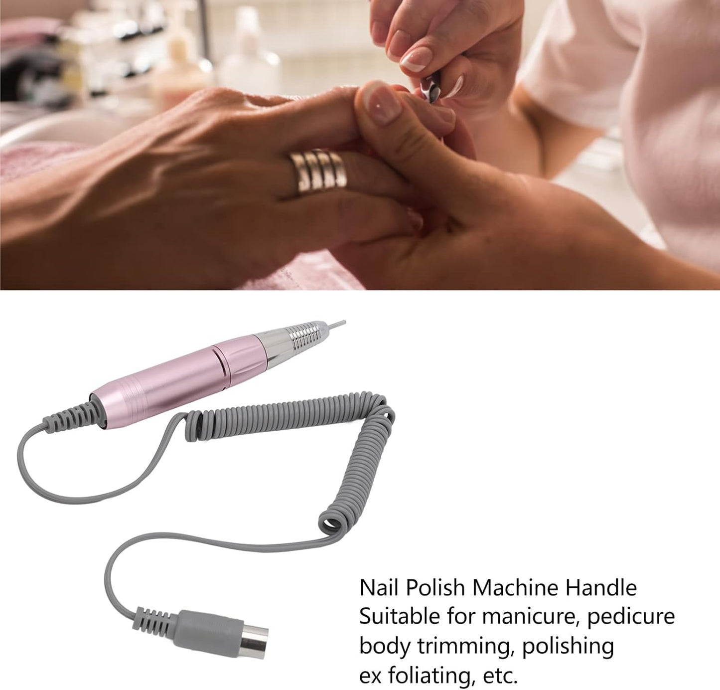 Adjustable Electric Nail Drill Machine Handpiece - 0-3000RPM Polishing Tool for Salon Pedicure