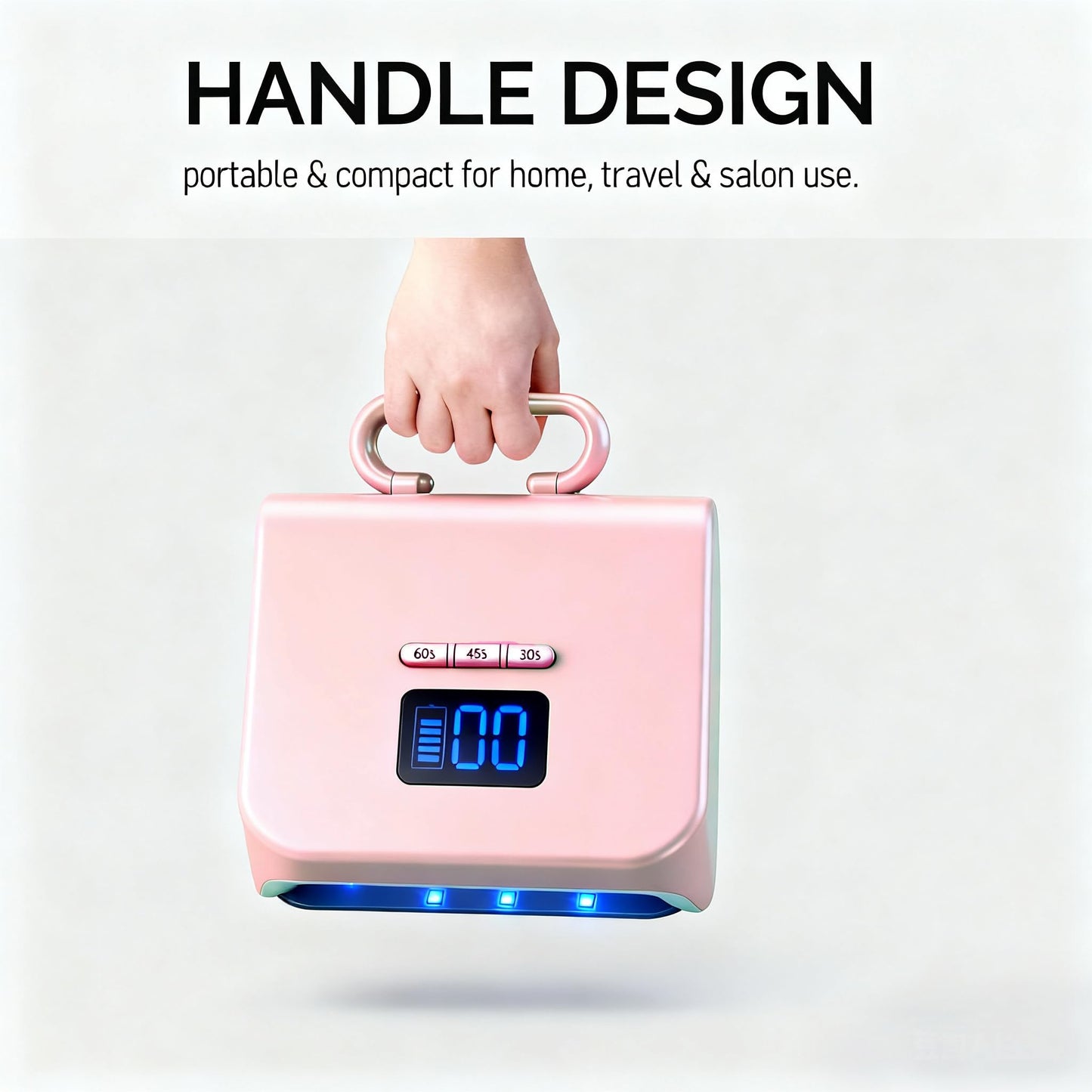 Cordless Nail Lamp, Lumcrissy 220W Professional Nail Dryer with 3 Timer Setting & Auto Sensor, Wireless Fast UV Nail Light Curing Lamp for Salon & Home