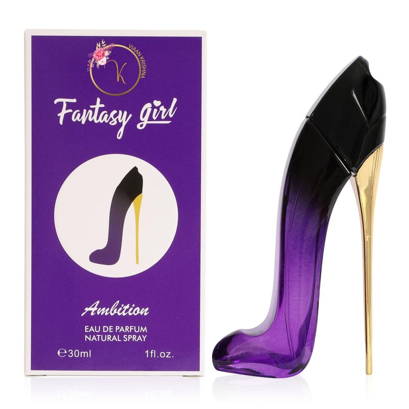 Viaan Krishna Fantasy Girl Mini High Heel 4-Piece Perfume Set for Women – Desire, Pink Rose, Blush & Ambition – 30ml (1 fl.oz.) Each – Luxury Novelty Heel Bottle Perfume Gift Scent