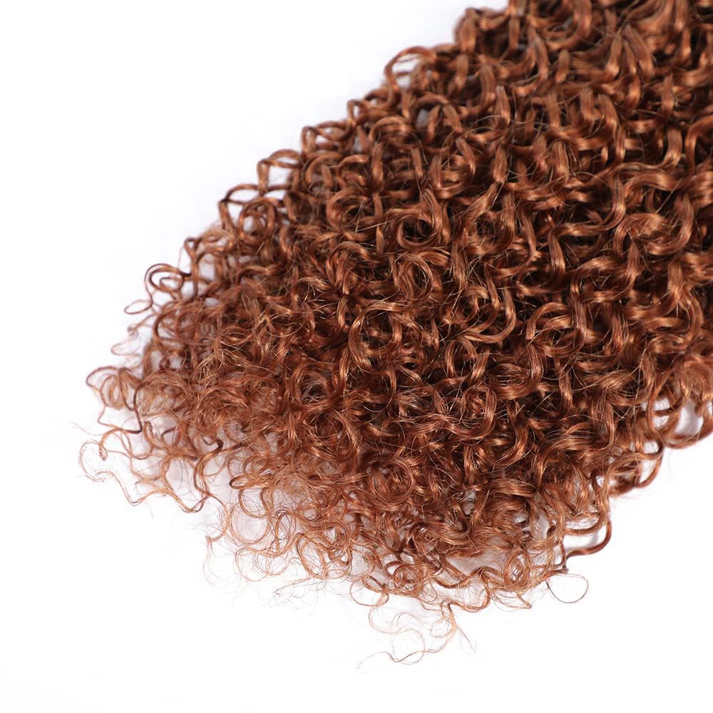 Labamiya Human Hair Bundles 14 16 18 Inch Blonde Light Brown 30# Jerry Curly Bundles Human Hair 12A Unprocessed Soft Sewn In Quick Weave Hair for Black Women