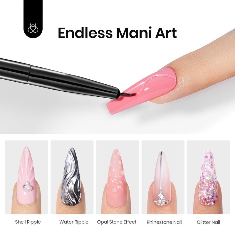 Beetles Hard Gel Kit-3 Colors 9 in 1 Nail Extension Sculpting Building Apex High Hardness for Salon Professionals Tech Use,Nude Pink Clear Builder Nail Gel with Base&Top Coat,UV&LED Lamp Cured Needed