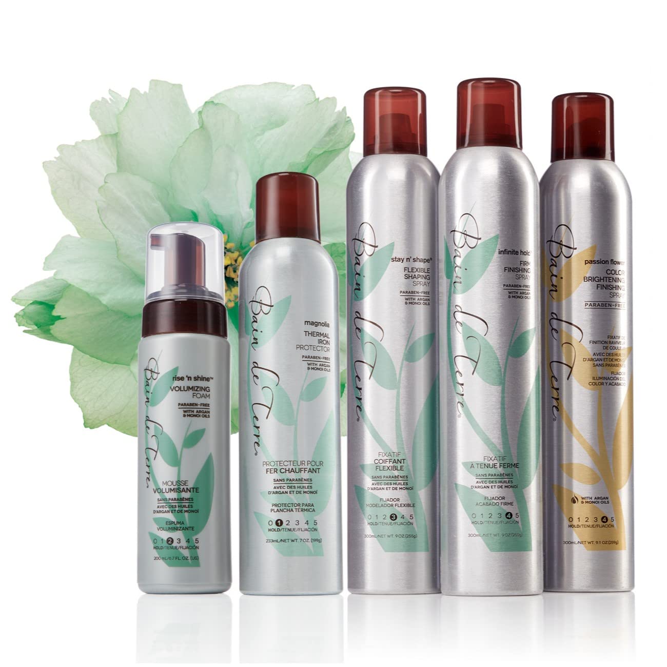 Bain de Terre Infinite Hold Firm Finishing Hair Spray Hairspray | Argan & Monoi Oils | Paraben Free | 9 Fl Oz (Pack of 2)
