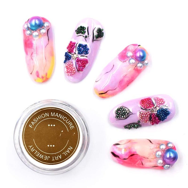 12 Colors Nail Art Caviar Beads 3D Craft Micro Eye Makeup Gems Decoration