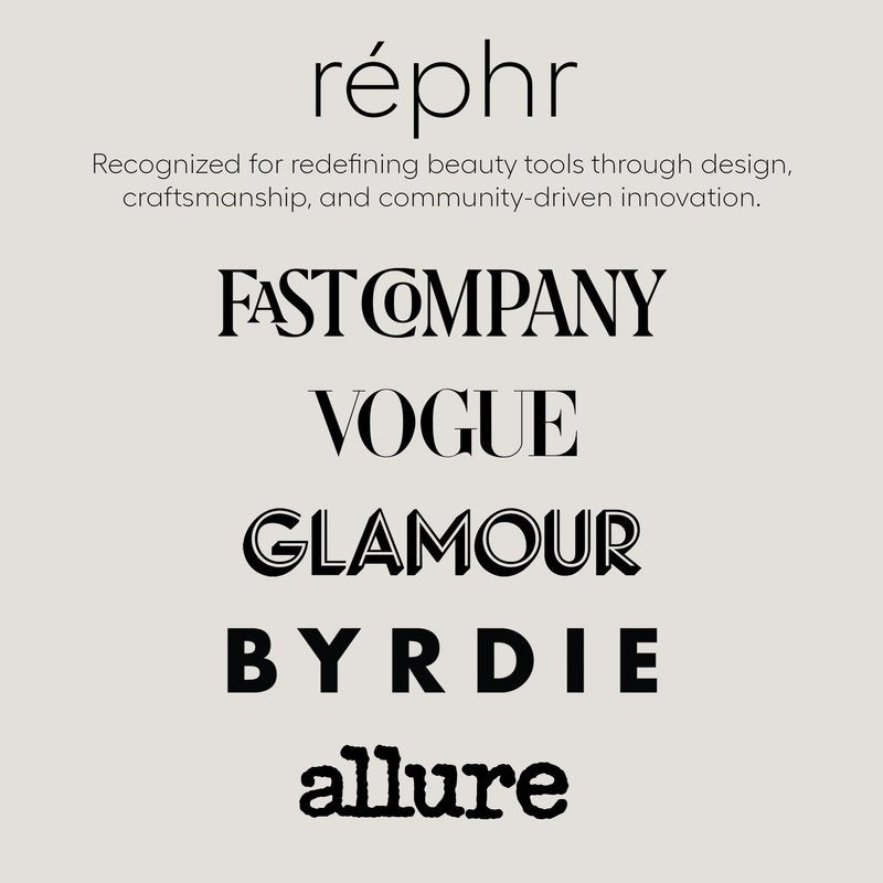 rephr 20R Wide & Flat Eyelash Curler, Double-Barrel Design with 5 Refill Pads, New Improved Durable Coating, Curvature for Universal Eye Shapes