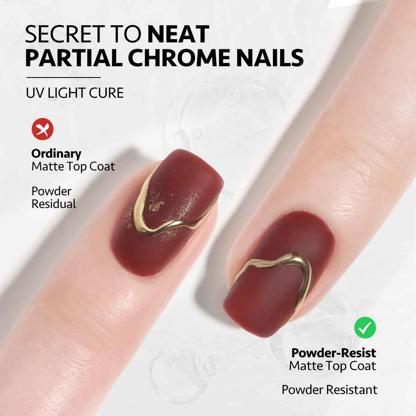 Cat Eye Gel Nail Polish Set with Glitter & Matte Top Coat - 6 Colors