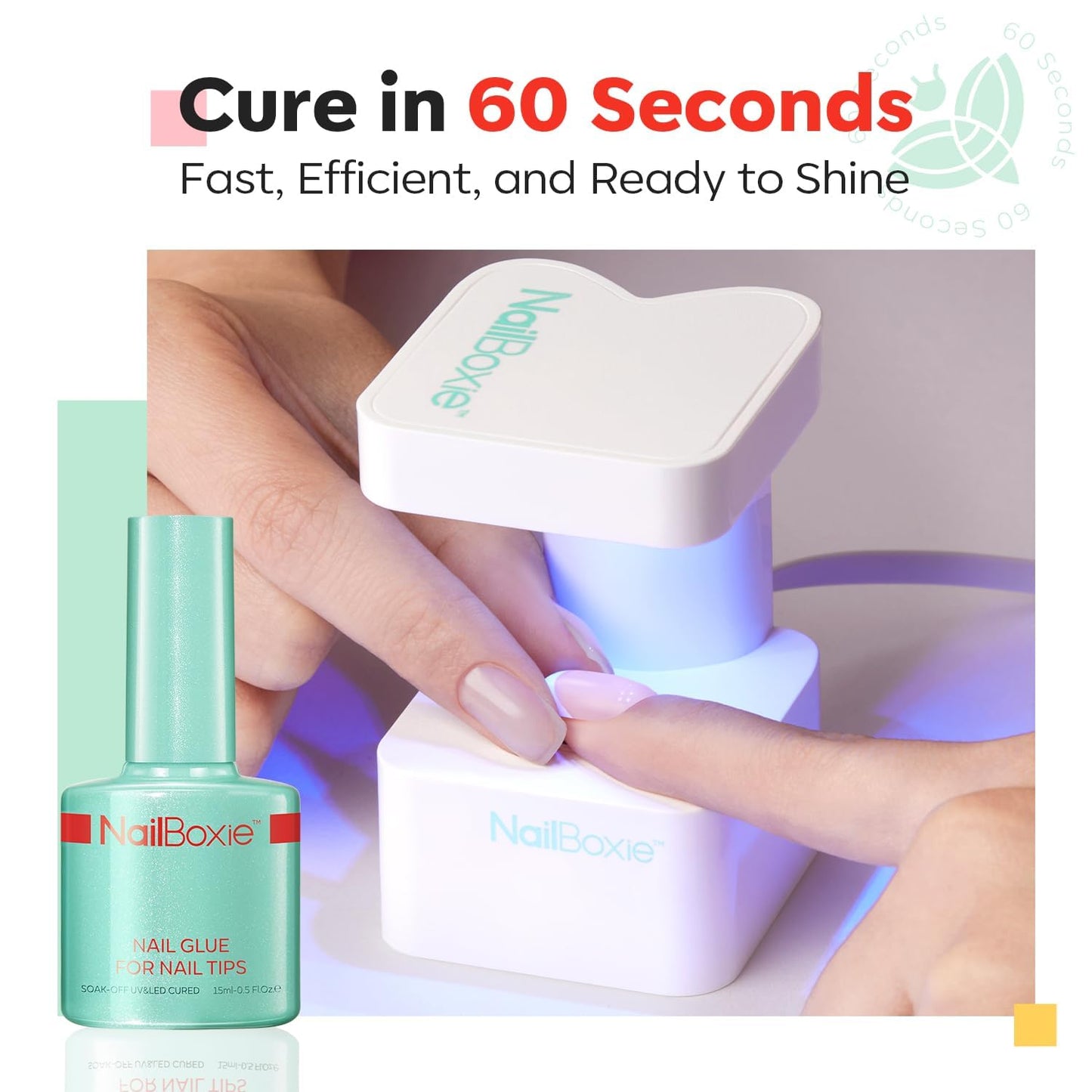 Modelones 15ML Nail Glue for Press-On Nails - Clear Tips, UV Light Cured, Strong Hold