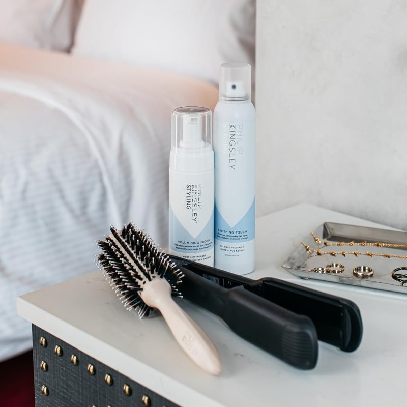 Philip Kingsley Vented Round Hair Brush for Blow Drying, Curling, Volumising, and Styling Hair, Nylon Bristle Brushes, 60mm Radial