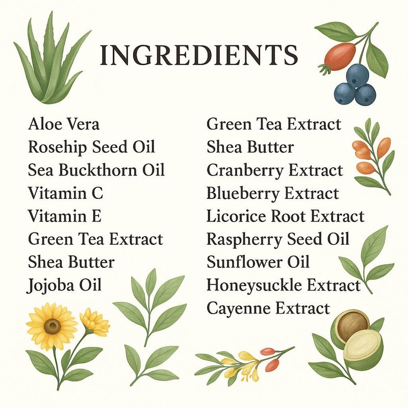 Hope Ridge Naturals Rose Tea Renewal Moisturizer, Antioxidant Daily Face Cream with Green Tea, Rosehip Oil, Vitamin C, CoQ10, Peptides, 2 oz / 60 ml