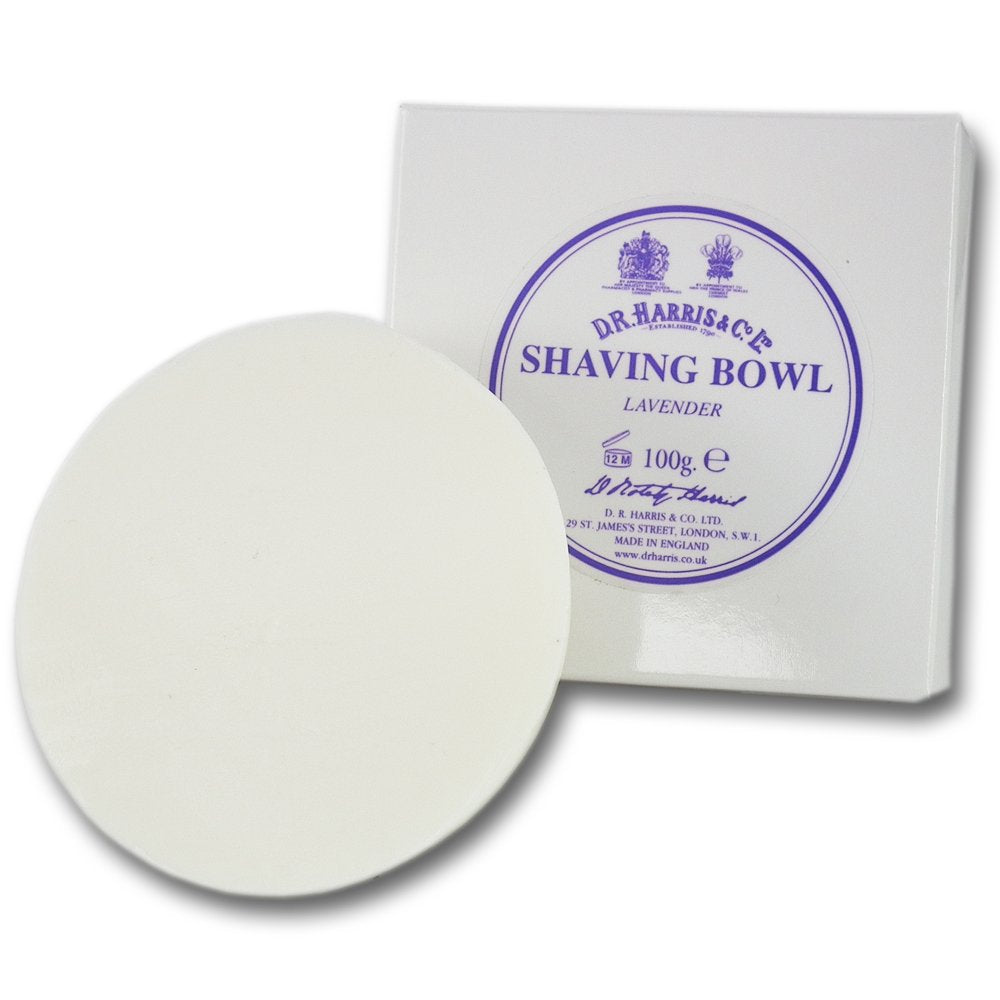 D R Harris Lavender Shaving Soap Refill - Luxurious 100g Bar for Smooth Shaving Experience