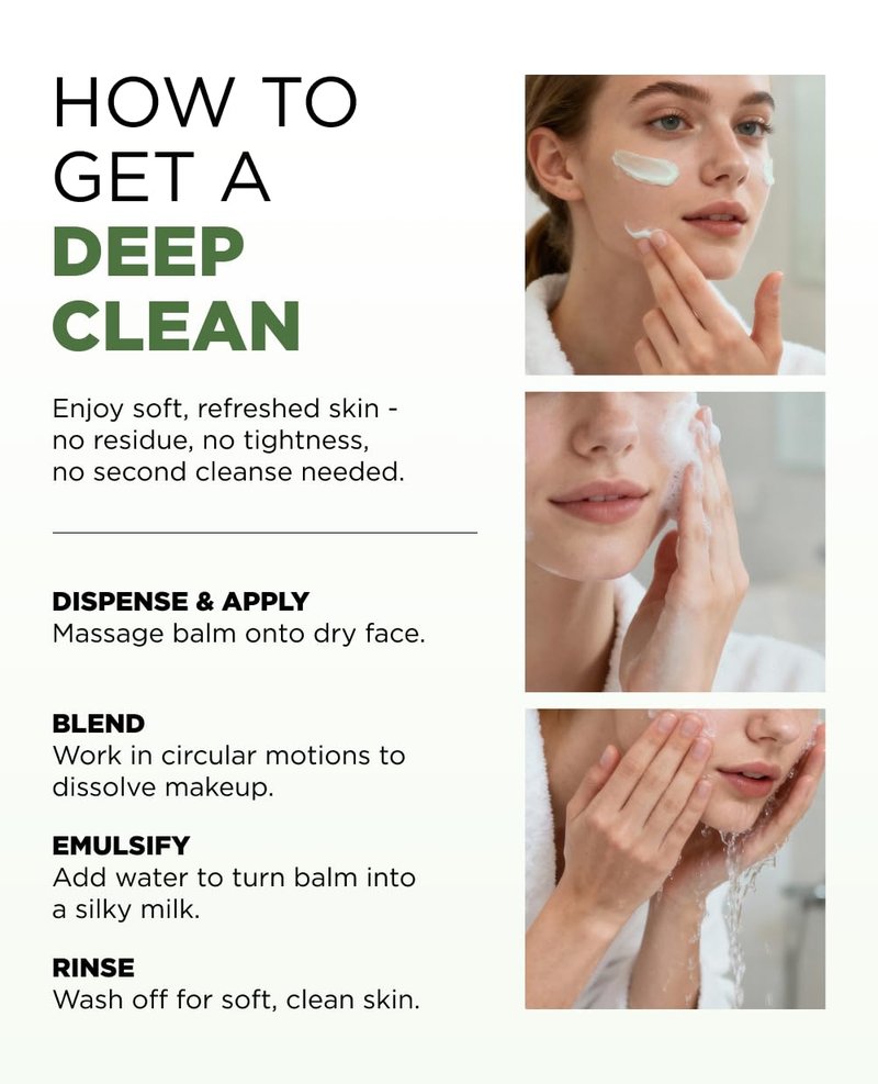 EITHER& PAPHA One Shot Cleansing Balm, Korean 2-in-1 Melting Makeup Remover & Gentle Oil-to-Milk Cleanser with Papaya Enzyme & PHA, Hydrating & Smoothing (2.70 fl. oz.)