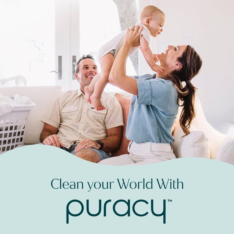 Puracy Natural Dish Soap Refill | Plant-Based Liquid Detergent for Soft Skin - Organic Lemongrass, 48 fl oz