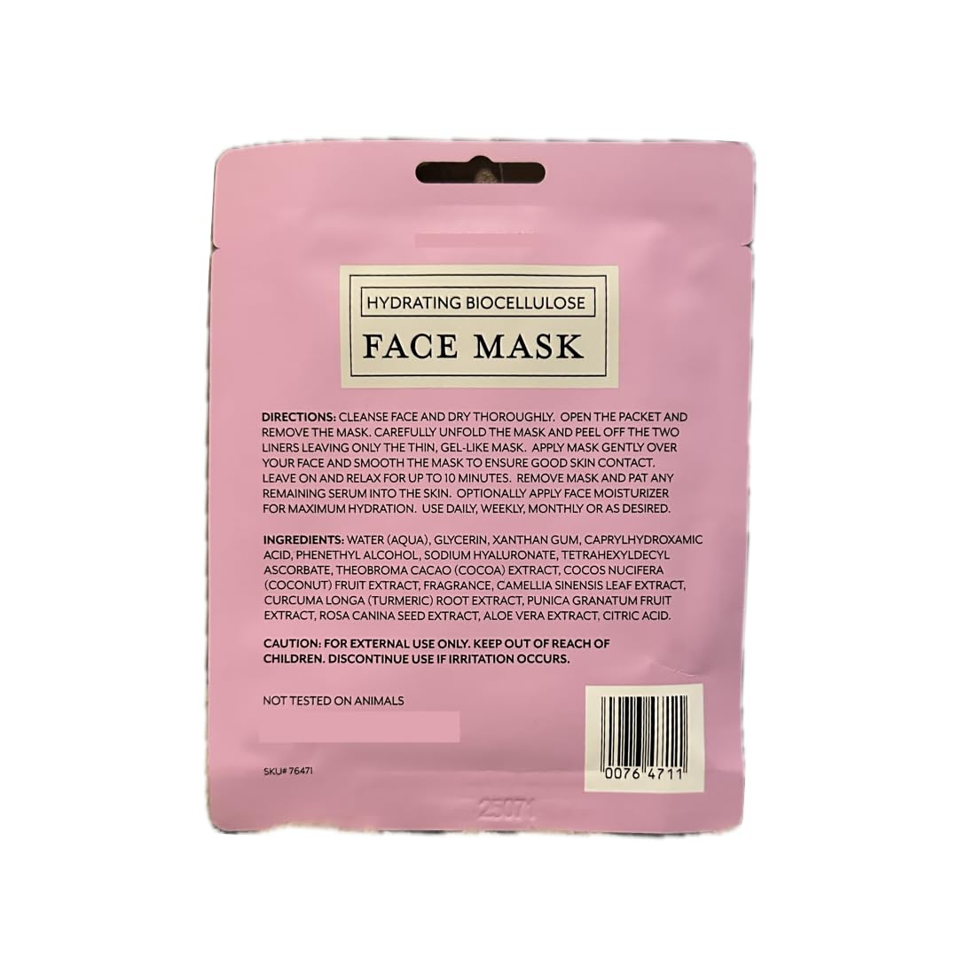 Microdermabrasion Facial Scrub 2 oz (56g) (2) and (2) Hydrating Biocellulose Face Masks 0.74 fl oz (22 mL)