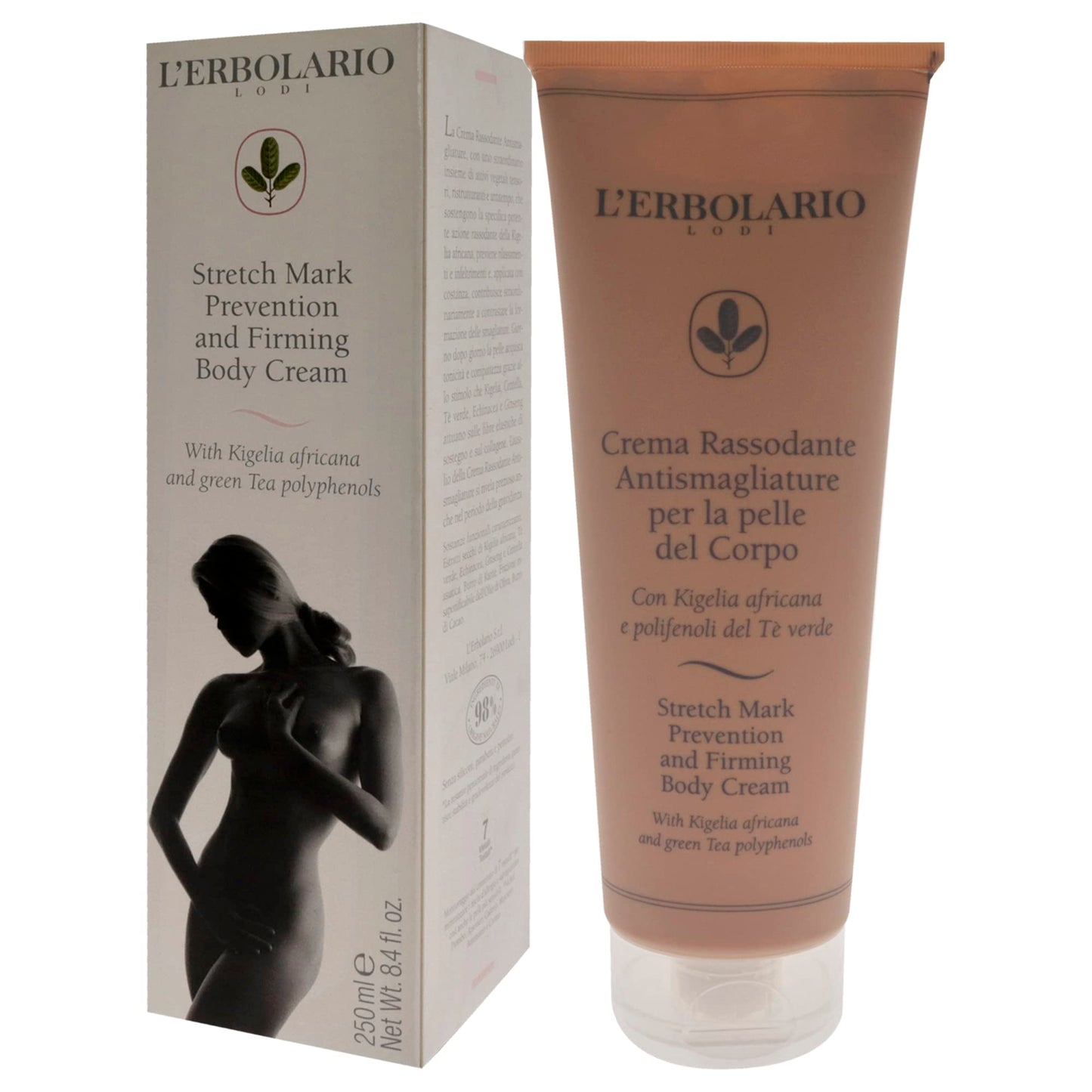 L'Erbolario Stretch Mark Prevention and Bust Skin Firming Cream - Stretch Mark Cream - Skin Firming Formula - Shea Butter and Kigelia Extract - 8.4 oz