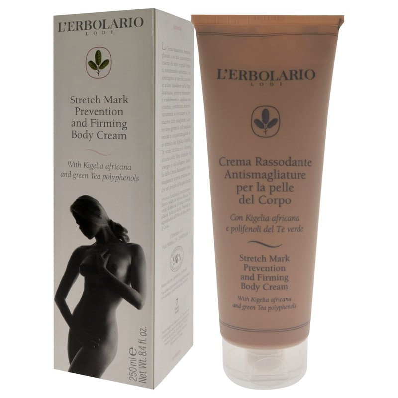 L'Erbolario Stretch Mark Prevention and Bust Skin Firming Cream - Stretch Mark Cream - Skin Firming Formula - Shea Butter and Kigelia Extract - 8.4 oz