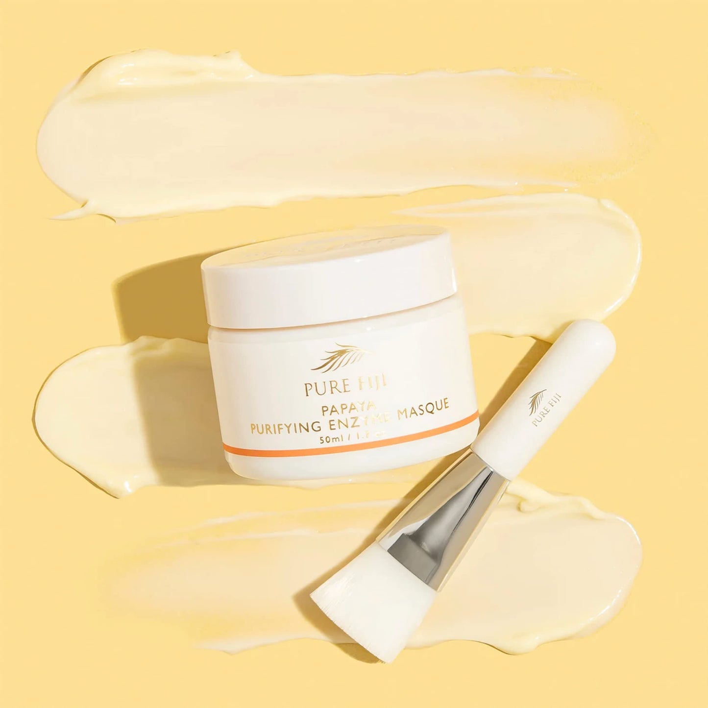 PURE FIJI Papaya Enzyme Face Mask - Hydrating Face Mask Skin Care and Exfoliating Face Mask, Organic Pore Cleansing Mask for Women Vegan, Cruelty-Free, 1.7oz
