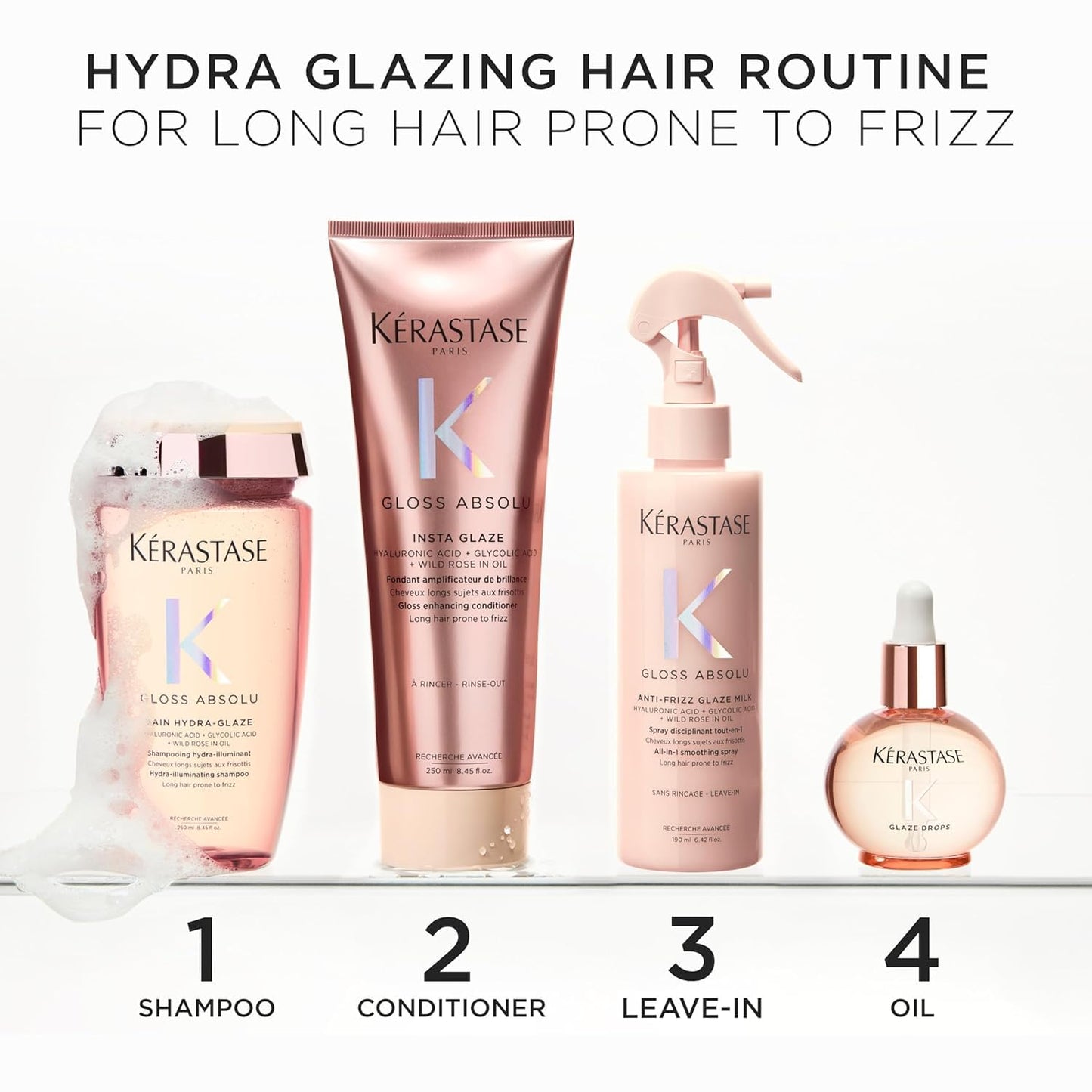 Kerastase Gloss Absolu Conditioner - High-Shine Anti-Frizz Formula | Deep Hydration & Detangling for Glossy, Bouncy Hair