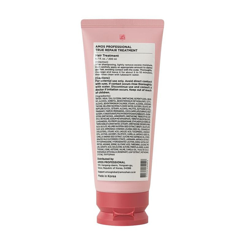 AMOS PROFESSIONAL True Repair Hair Mask l Anti-Frizz & Smoothing with Ceramide, For Dry & Damaged Hair, 6.7 fl. oz.