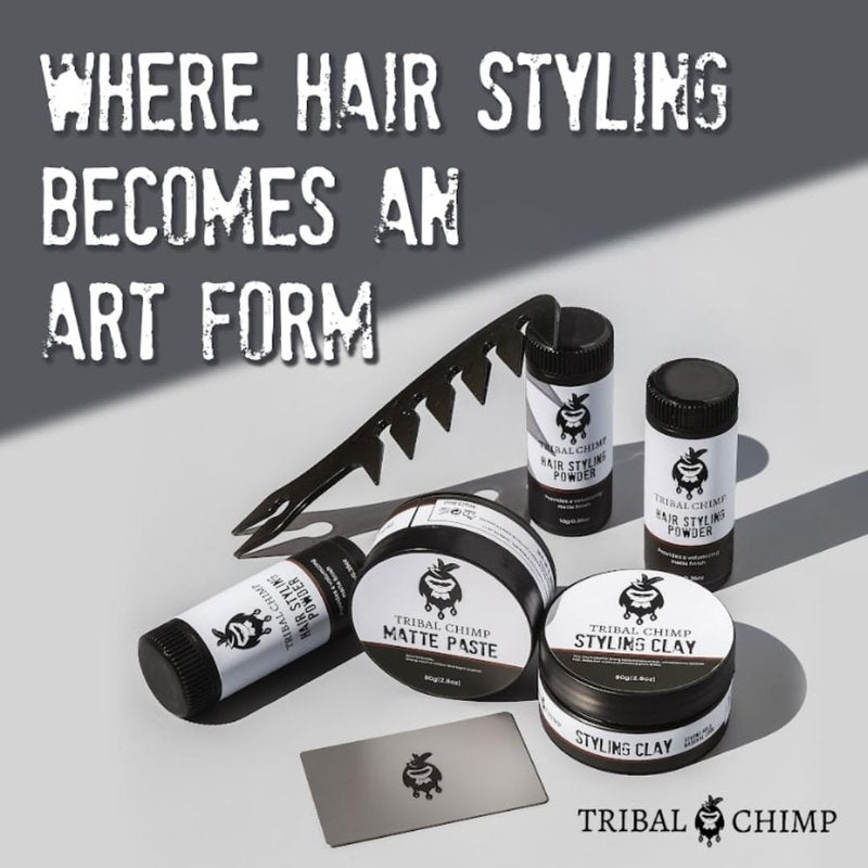 Tribal Chimp Hair Styling Powder, All-day Invisible Hold Hair Volumizer and Texture Powder for Men and Women, Styling Powder with Matte Finish - 3-Piece Set, 10g