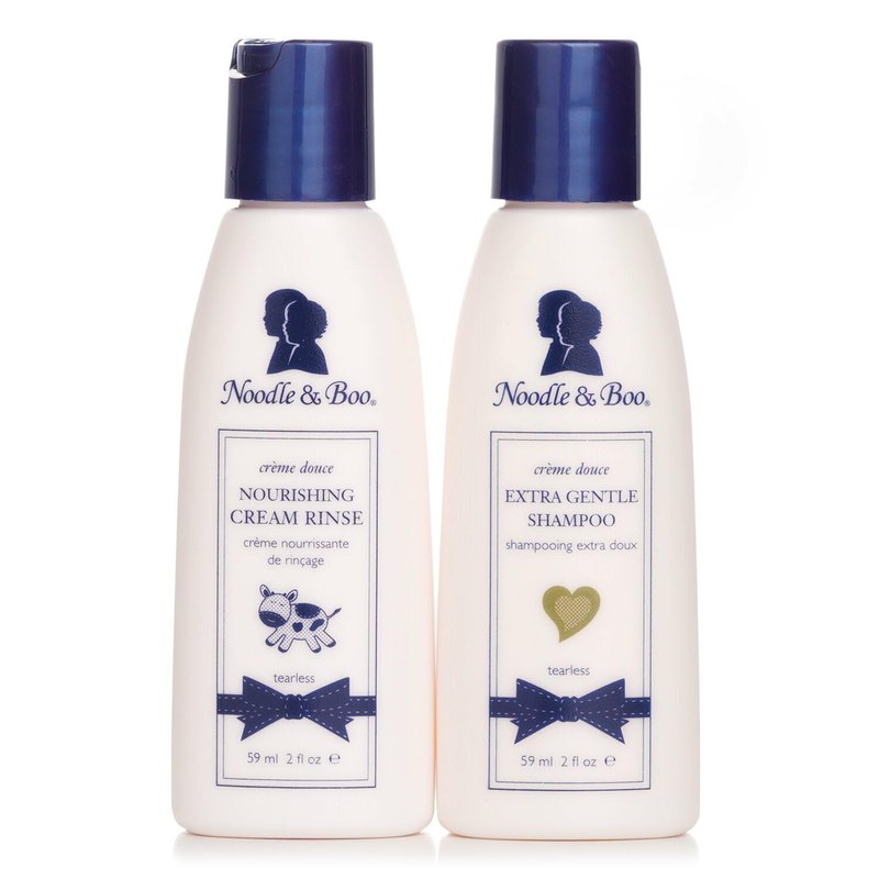 Noodle & Boo Sweetly Clean Shampoo & Cream Rinse Bath and Shower Bundle for Newborn and Baby, 2 count