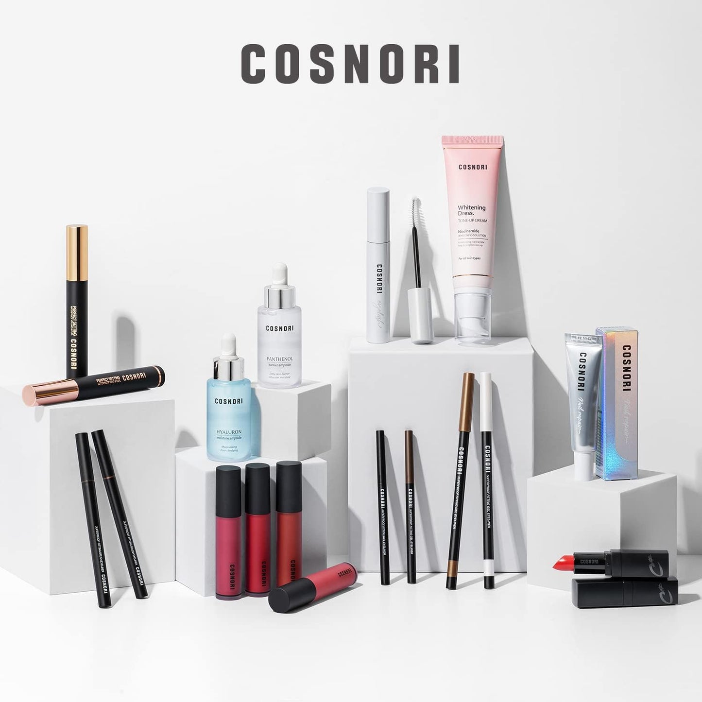 COSNORI Superproof Brush Eyeliner 02 Black Brown - 24h Pen Eyeliner – Super Slim Lasting Liquid Eye Liner - Smudge, Budge Resistant Wear – Allergen Free - 0.02 fl.oz.