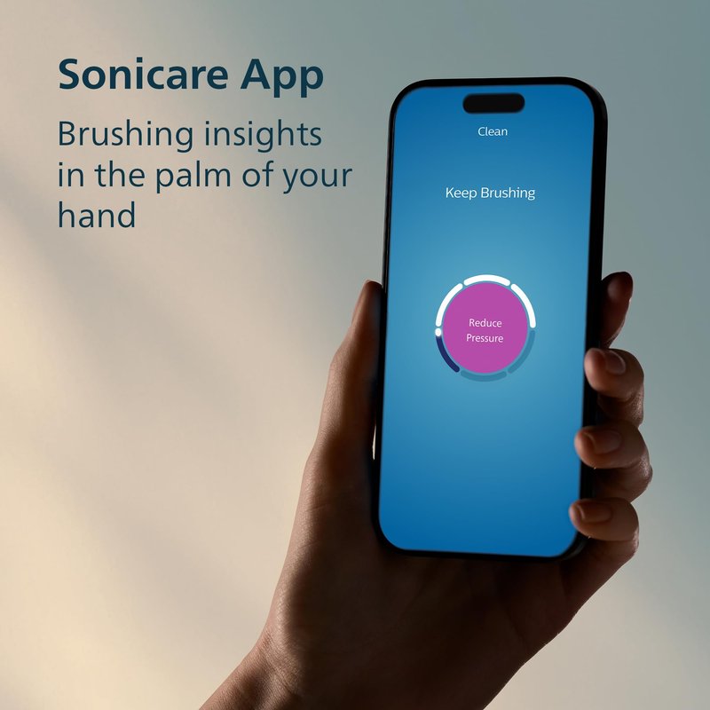 Philips Sonicare 6700 Series Electric Toothbrush - Next-Generation Sonicare Technology, Pressure Sensor, 9 Brushing Settings, SmarTimer, 21-Day Runtime, Travel Case, Navy Blue, HX7413/05