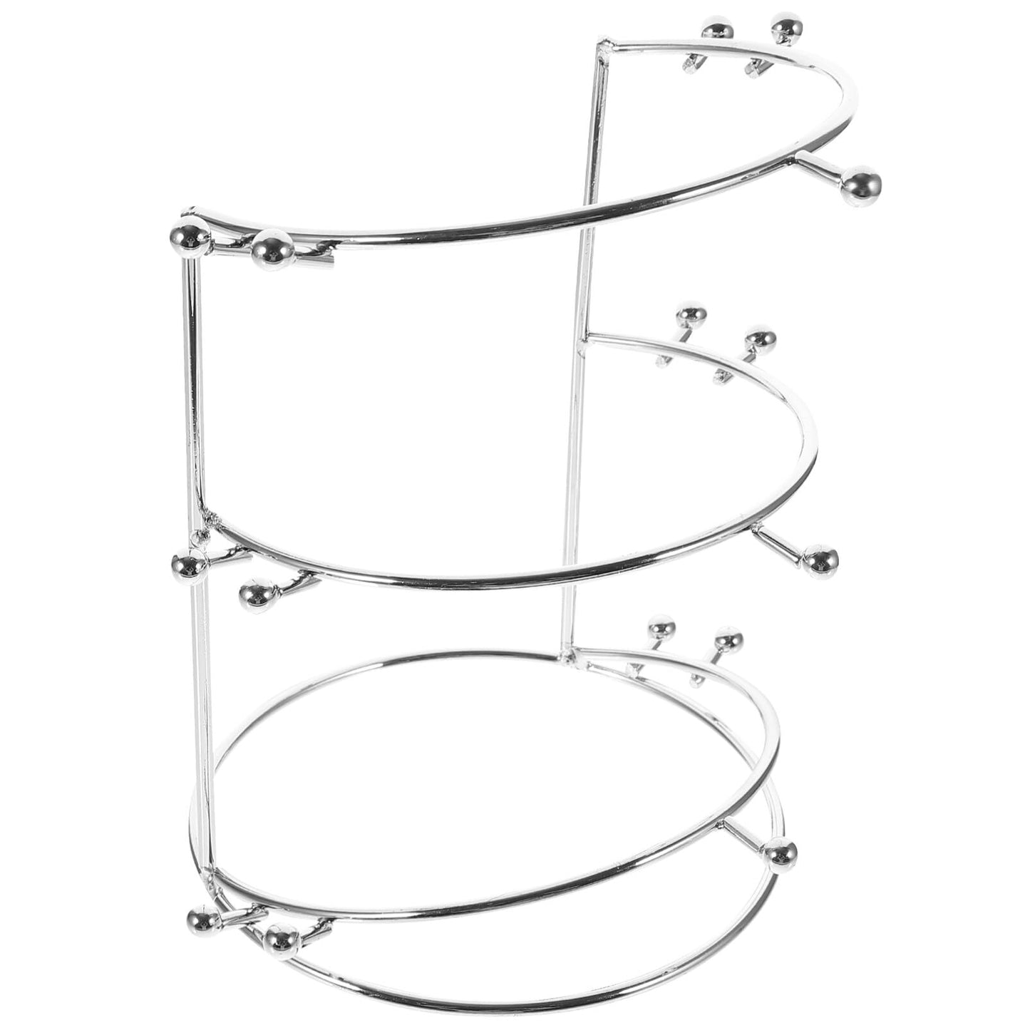 HOLIDYOYO Crown Display Stand Three-Tier Metal Tiara Holder Rack for Wedding Bridal Headbands Hair Accessories Organizer 7.55X5.51X5.51 Inches