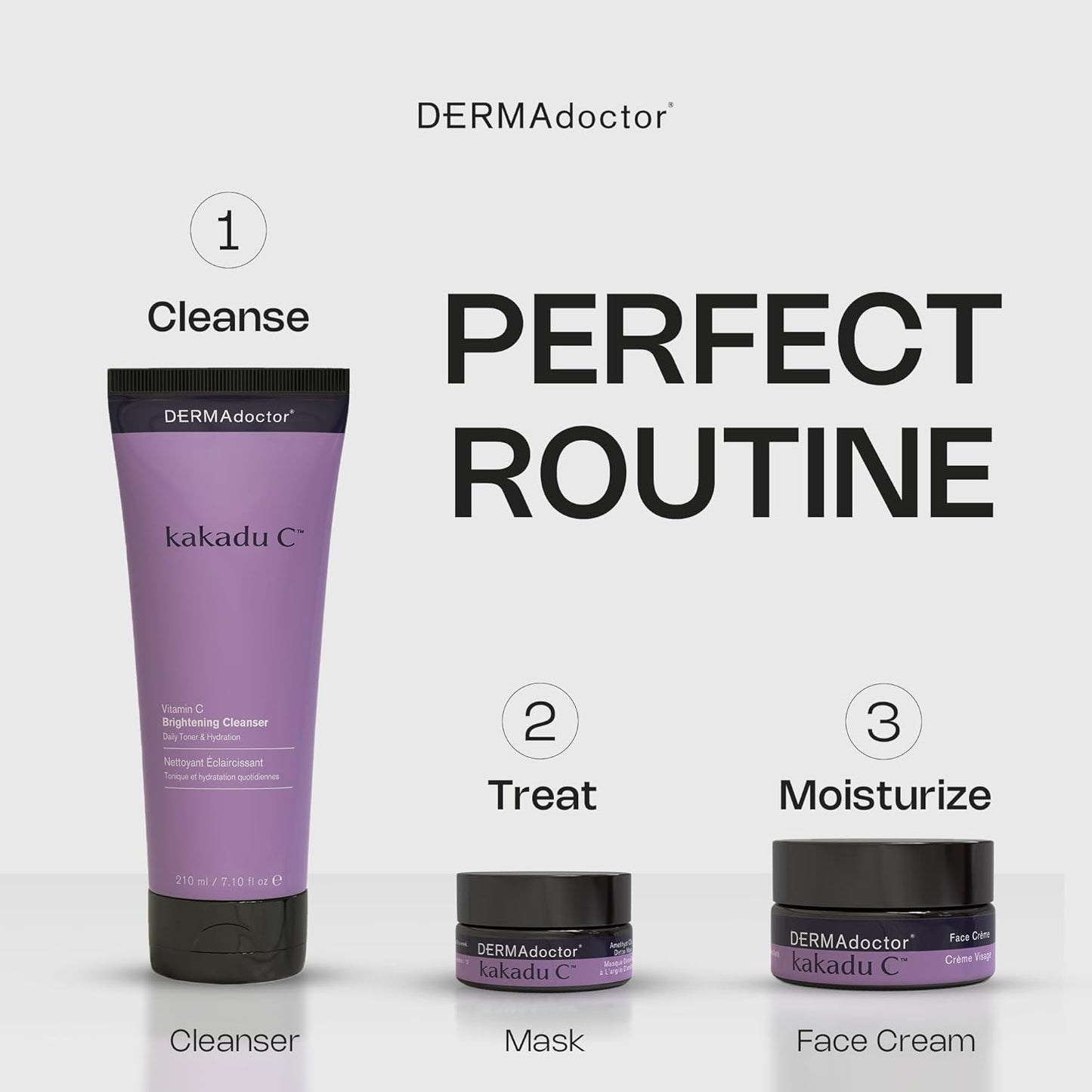 DERMAdoctor Clay Mask - Bentonite & Kaolin Clay Facial Detox | Pore Minimizer, Illuminator - 1.69 oz