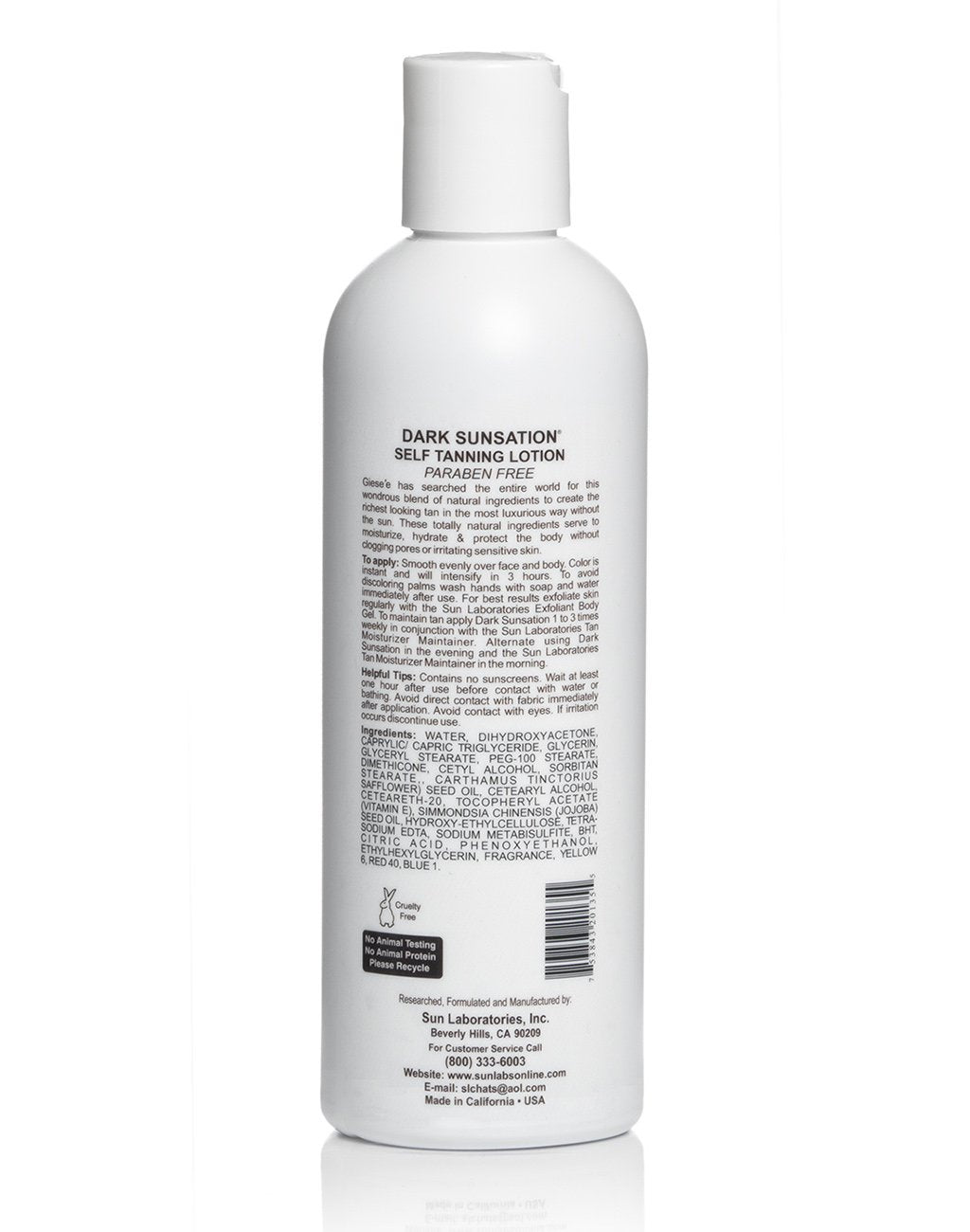 Sun Laboratories By Giesee Dark Sunsation Self-Tanning Lotion for - 2 Pack 8 oz | Ultra Dark Tanning Lotion, Natural Self Tanner, Non-Toxic Tanning Bed Lotion, Face Tanner, Sunless Tanner