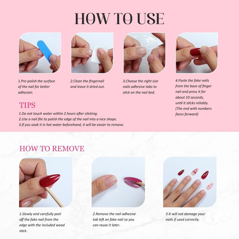 Handmade Press on Nails Rhinestone French Tip Fake Nails Muti-Layer Gel Short Duck False Nail with Luxury 3D White Flower Bow Design Full Cover Thicked Acrylic Nail Stick on Nail for Women (M)