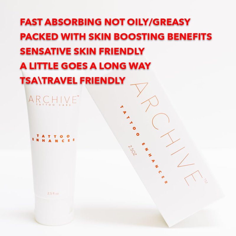 Archive Tattoo Enhancer: Premium Quality Tattoo Enhancer, Moisturizes Skin, Keeps Tattoos Vibrant and Fresh, Daily Use